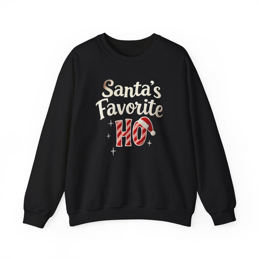 Santa’s Favorite, ugly Christmas sweater Unisex Heavy Blend™ Crewneck Sweatshirt