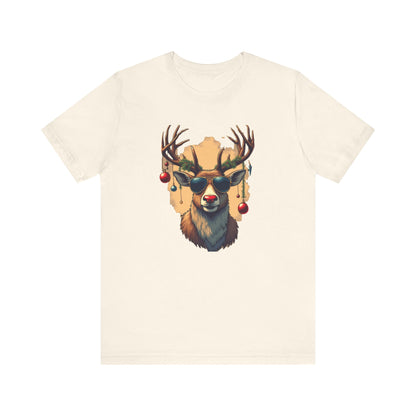 Rudolph the Party Animal, Unisex Jersey Short Sleeve Tee