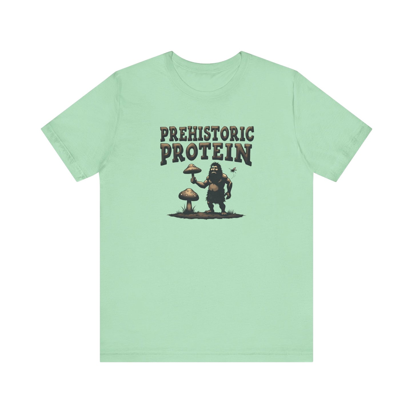 Prehistoric Protein Mushroom Tee - Retro Graphic T-Shirt for Nature Lovers, Gifts for Him/Her, Casual Everyday Wear, Perfect for Camping, Gifts [...] - Psychonaut Swag
