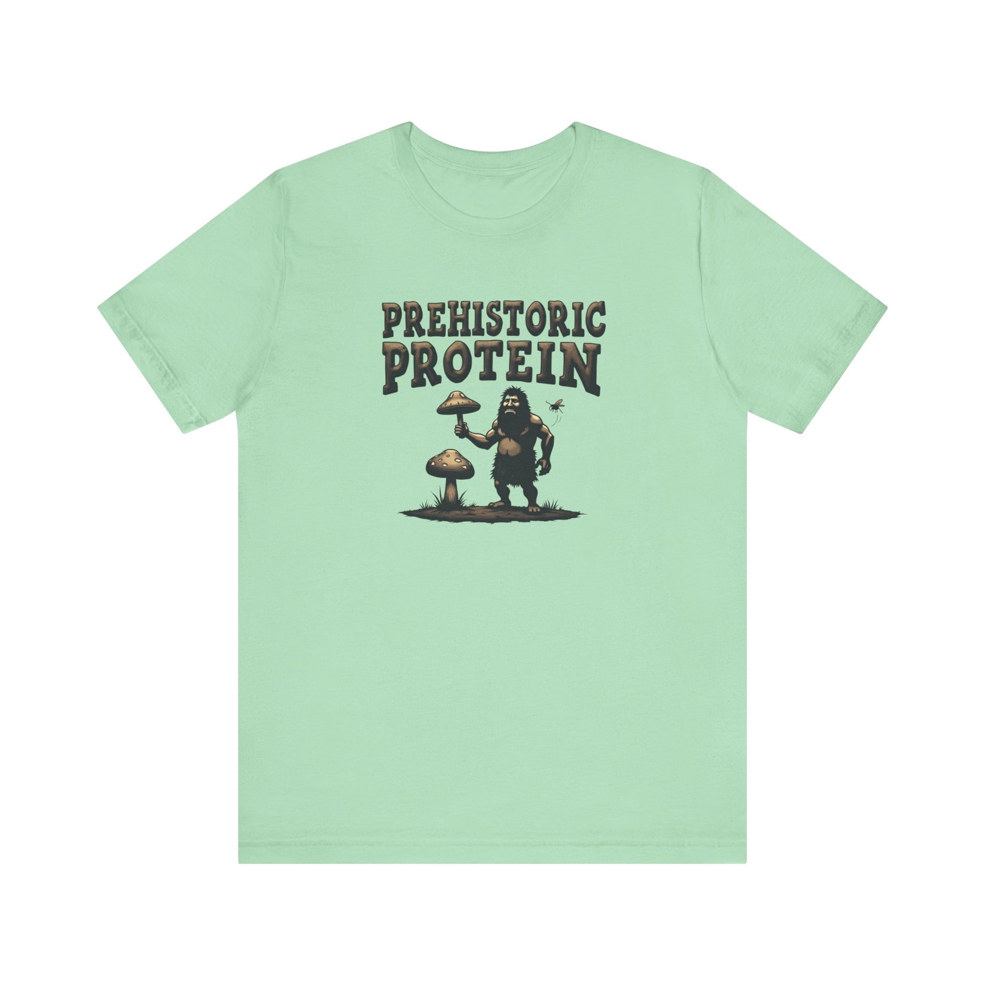 Prehistoric Protein Mushroom Tee - Retro Graphic T-Shirt for Nature Lovers, Gifts for Him/Her, Casual Everyday Wear, Perfect for Camping, Gifts [...] - Psychonaut Swag