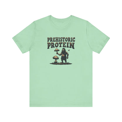 Prehistoric Protein Mushroom Tee - Retro Graphic T-Shirt for Nature Lovers, Gifts for Him/Her, Casual Everyday Wear, Perfect for Camping, Gifts [...] - Psychonaut Swag