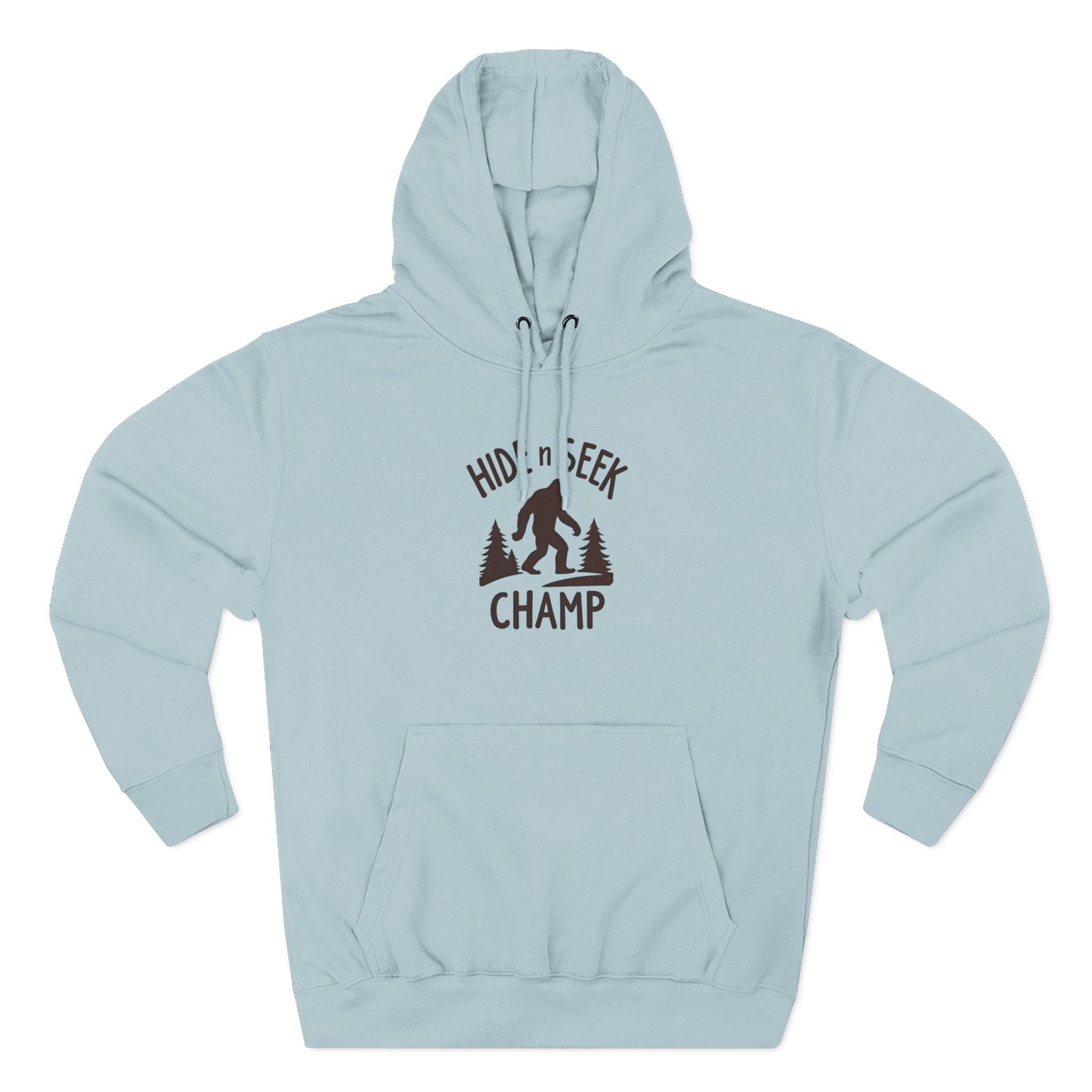 Hide & Seek Champ Hoodie — Bigfoot Sasquatch Graphic Pullover