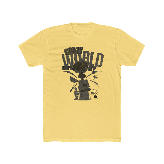 Crazy World, Unisex Cotton Crew Tee