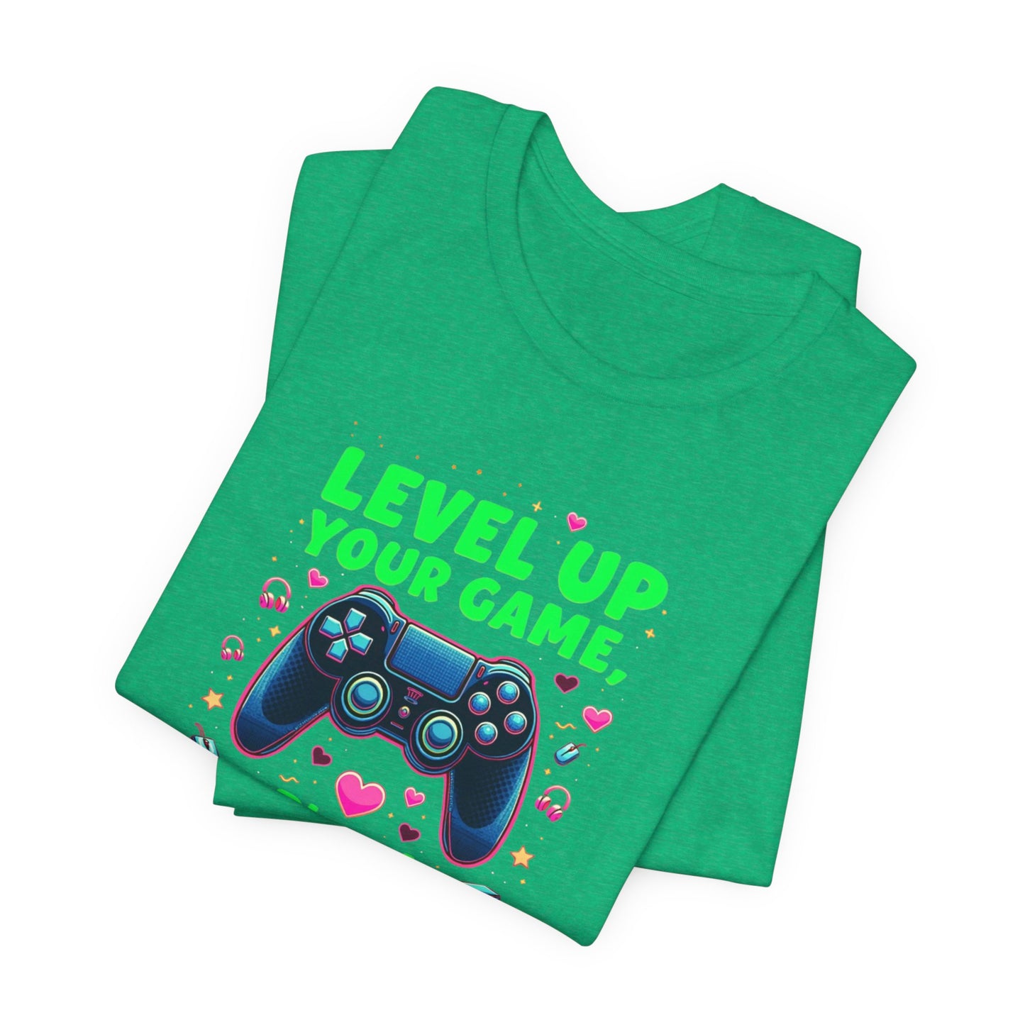 Level Up Your Game Gamer Tee — 'Level Up Your Game, Playa!' Video Game Controller Shirt