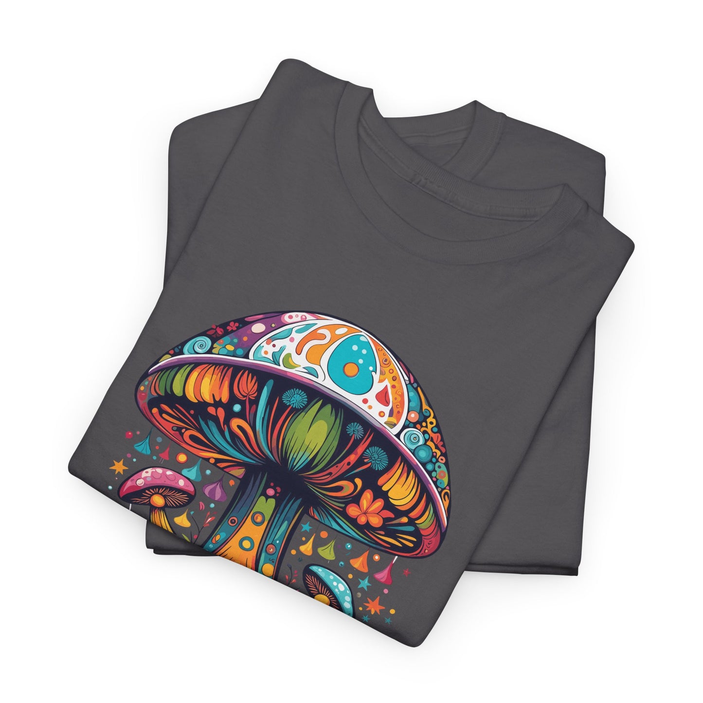 Vibing Bunch of Shrooms, Unisex Heavy Cotton Tee