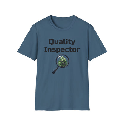 Quality Inspector, Canabis Magnified, Unisex Softstyle T-Shirt, Funny T-Shirt, Gift for Inspectors, Plant Lover Shirt, Unique Graphic Tee, Casual Wear - Psychonaut Swag