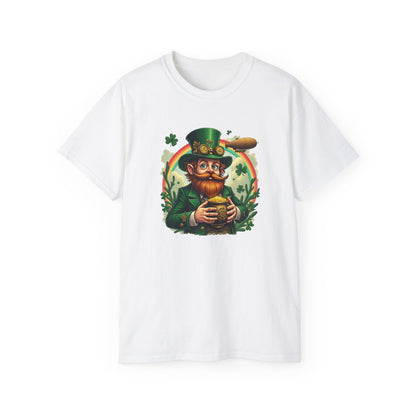 St. Patrick's Day Steampunk Leprechaun T-Shirt - Vintage Irish Lucky Beer Design