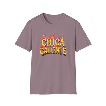 Hot Chick, Flame T-Shirt, Trendy Graphic Tee, Chica Caliente Shirt, Gift for Her, Summer Fashion, Casual Style - Psychonaut Swag