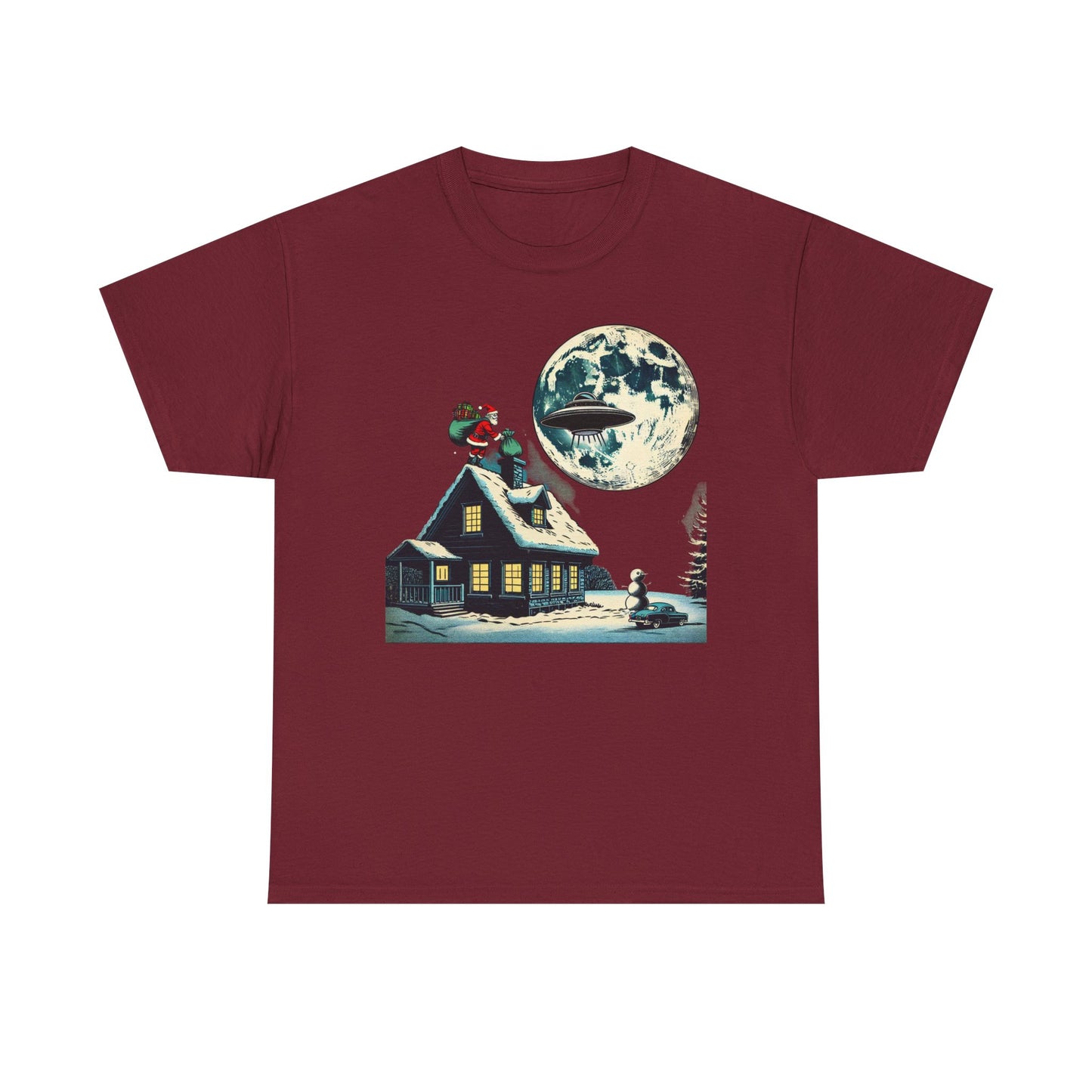 Christmas Santa UFO, Unisex Tee