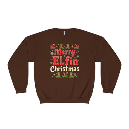 Christmas Elf Unisex Sweatshirt - Merry Elfin Christmas Tee for Elf Fanatics