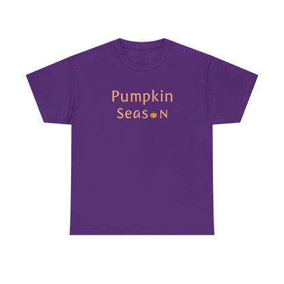 Pumpkin Season Unisex Heavy Cotton Tee, Fall Apparel, Halloween Shirt, Thanksgiving Tee, Cozy Autumn Fashion, Seasonal Wear