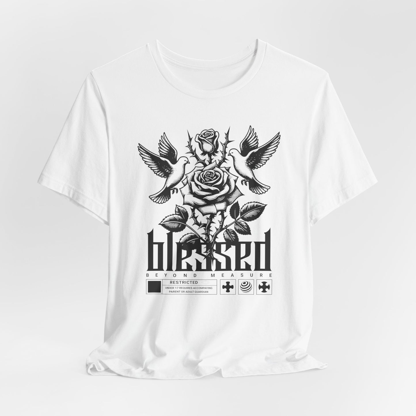 Blessed Rose Tee — Vintage Floral Graphic T‑Shirt