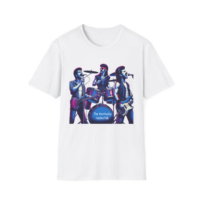 The Kentucky Waterfall, Retro Music Band Unisex Softstyle T-Shirt - Perfect for Concerts and Festivals - Psychonaut Swag