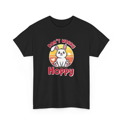 Don’t Worry Hoppy Bunny T-Shirt — Cute Easter Rabbit Graphic Tee