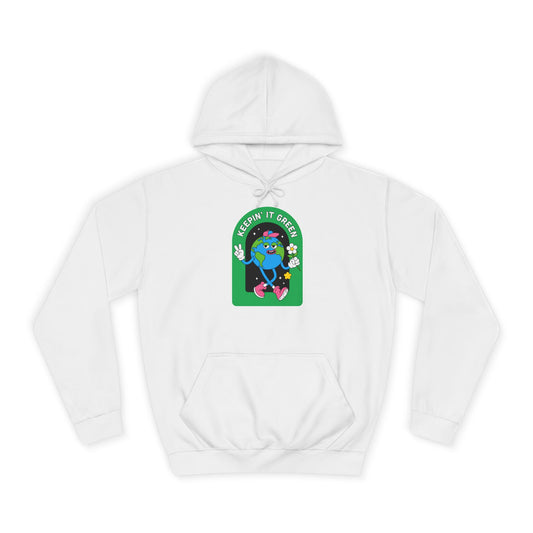 Keeping it Green Unisex College Hoodie - Psychonaut Swag