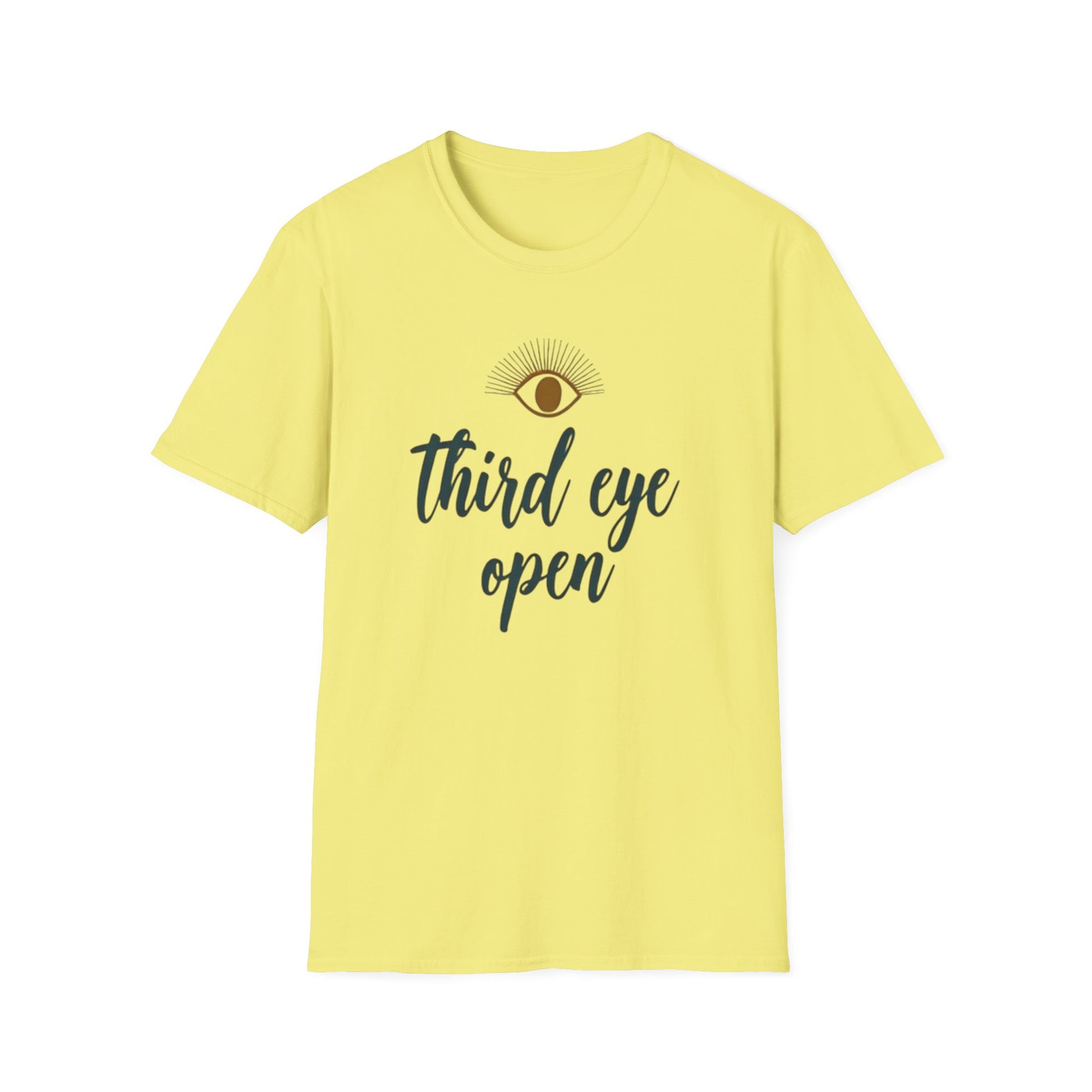 Third Eye insight, Open Unisex Softstyle T-Shirt, Spiritual Gift, Graphic Tee, Meditation Apparel, Casual Wear, Yoga Clothing, Unique T-Shirt - Psychonaut Swag
