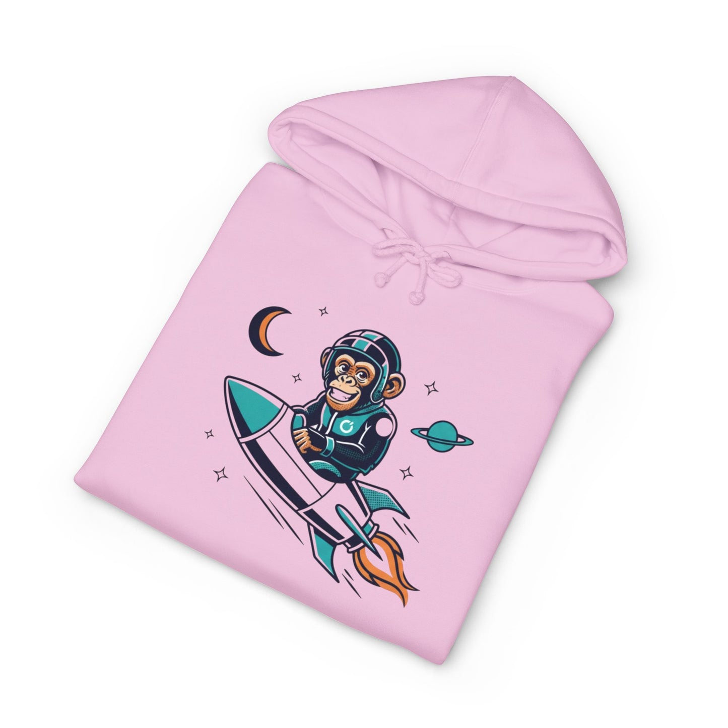 Astronaut Chimp, Unisex Heavyweight Hooded Sweatshirt
