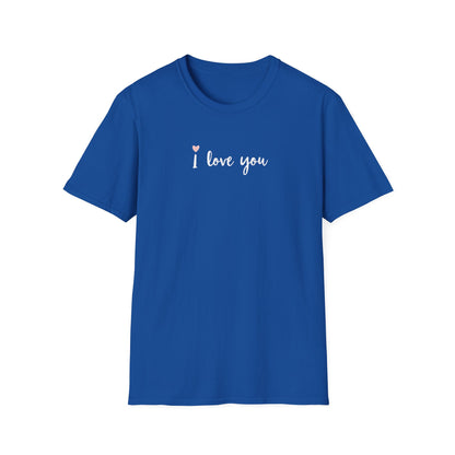 I Love You Graphic Tee — Minimal Heart Script T-Shirt