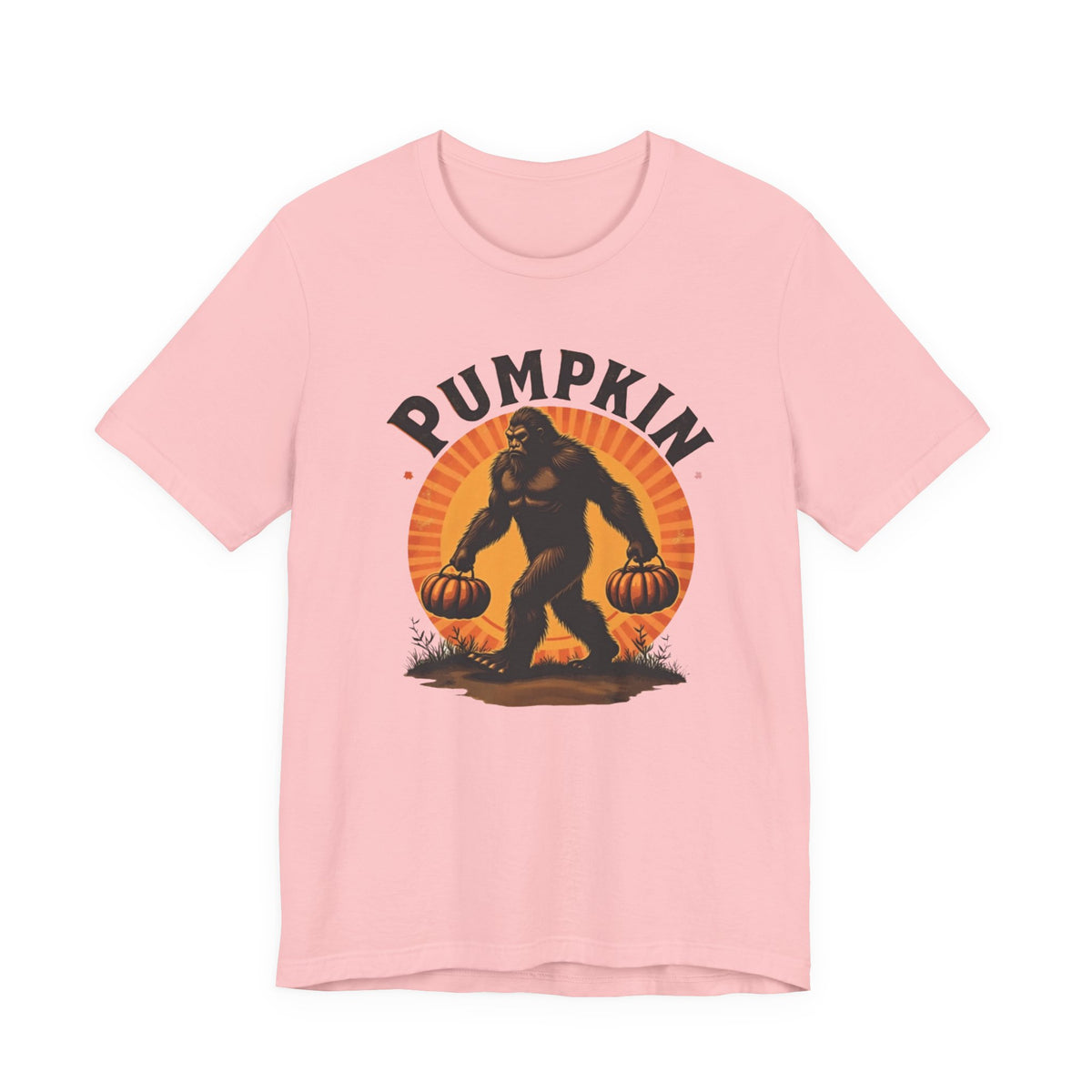 Pumpkin Bigfoot T-Shirt – Unisex Harvest Tee for Fall, Halloween, Autumn Celebrations, Gift for Nature Lovers, Casual Wear