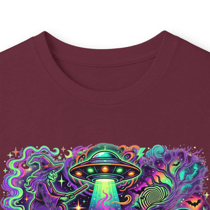 Psychedelic Alien Abduction Halloween Long Sleeve Tee