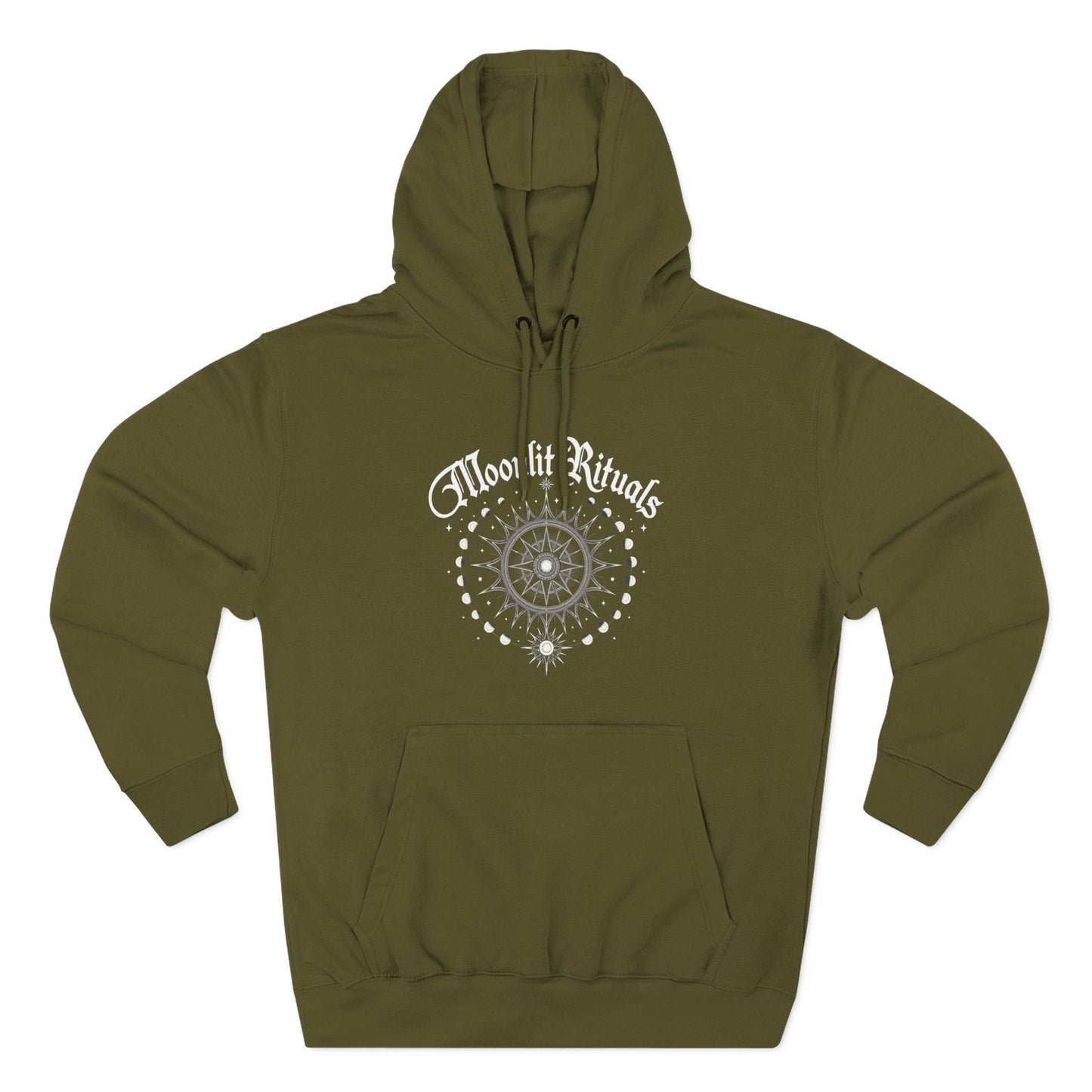 Moonlit Rituals Hoodie — Mystic Celestial Graphic Pullover