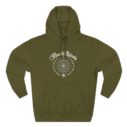 Moonlit Rituals Hoodie — Mystic Celestial Graphic Pullover