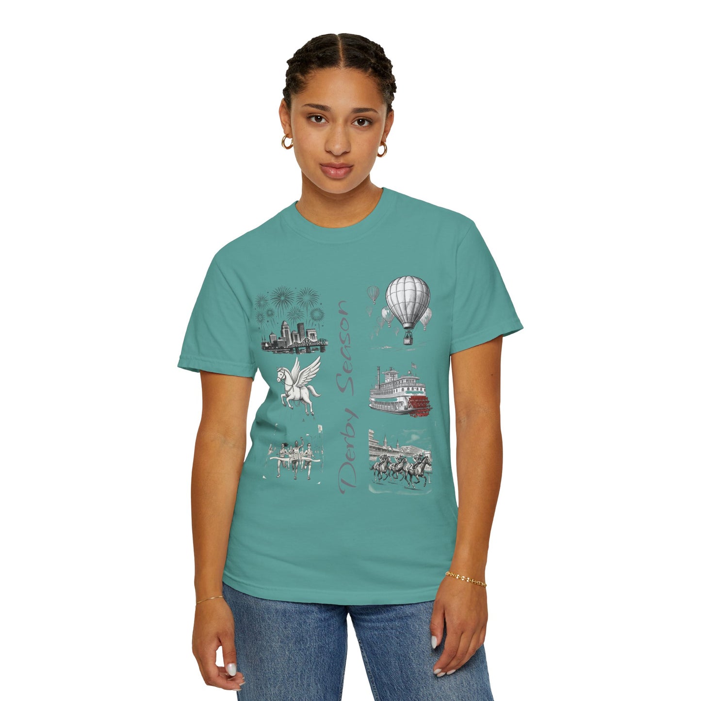 Derby Season T-Shirt — Horse Racing & Balloon Glow Festival Tee