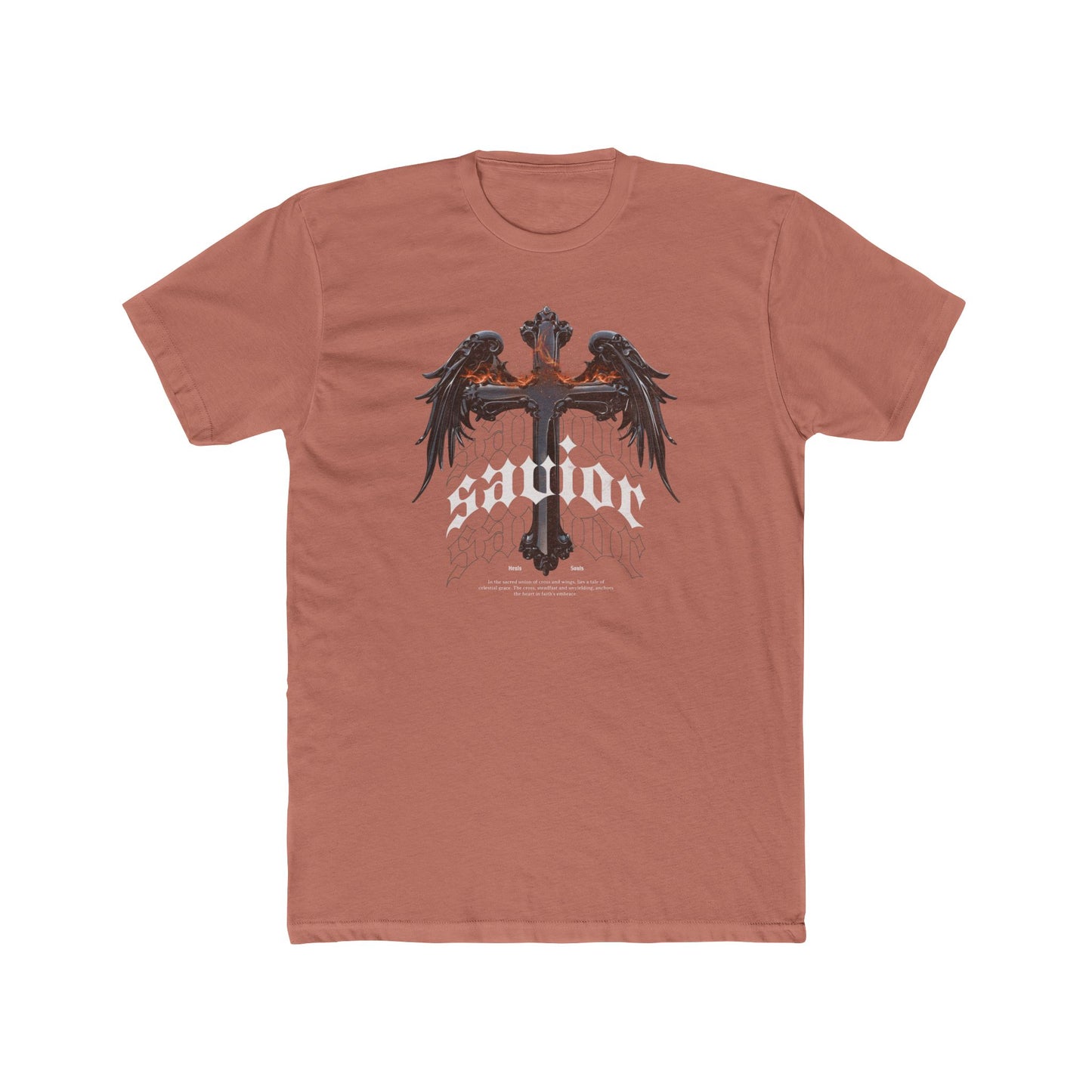 Savior Cross & Wings Graphic Tee - Gothic Christian Streetwear