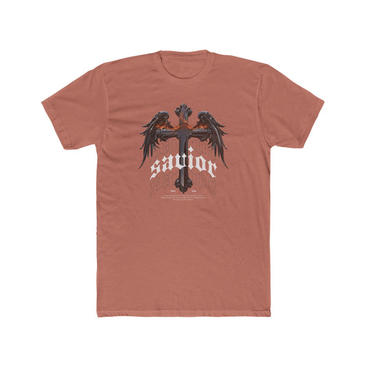 Savior Cross & Wings Graphic Tee - Gothic Christian Streetwear
