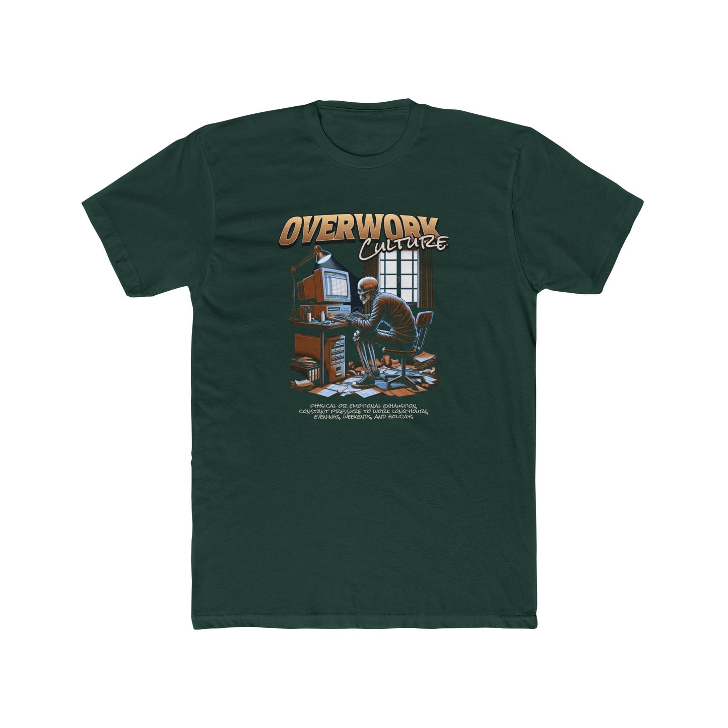 Overworked Society — 'Overwork' Graphic Crewneck T-Shirt