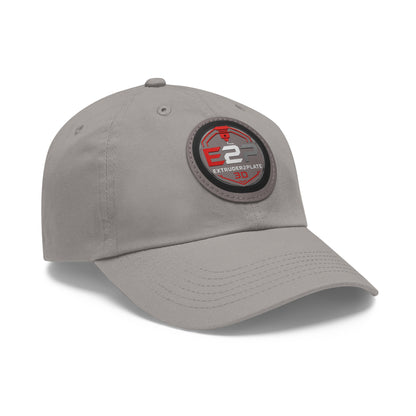 Extruder2Plate, Dad Hat with Leather Patch (Round)