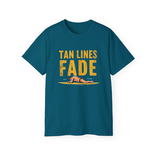 Surfer Tan Lines Tee, Unisex Cotton Shirt, Vacation Apparel, Beach Day Outfit, Casual Summer Clothing - Psychonaut Swag
