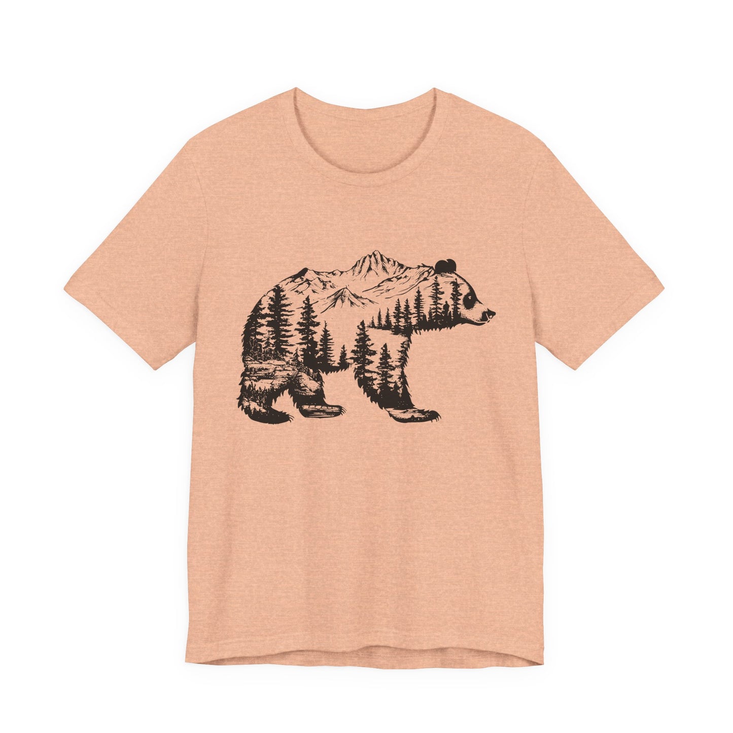 Mountain Bear Graphic Tee — Forest Silhouette Nature T-Shirt