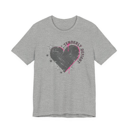 Tenderly DeFallen Heart Tee — Grunge Heart Graphic T-Shirt