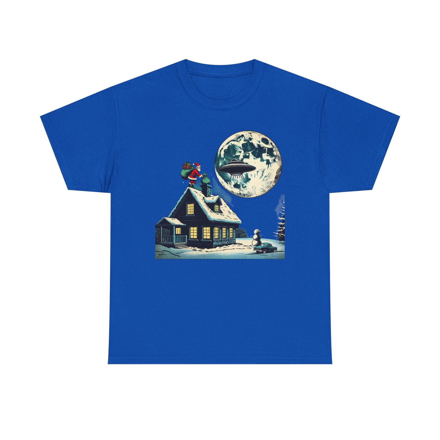 Christmas Santa UFO, Unisex Tee