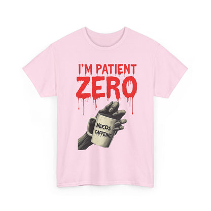 Patient Zero Unisex Heavy Cotton Tee, Horror T-Shirt, Halloween Apparel, Unique Graphic Tee, Casual Wear, Gift for Fans