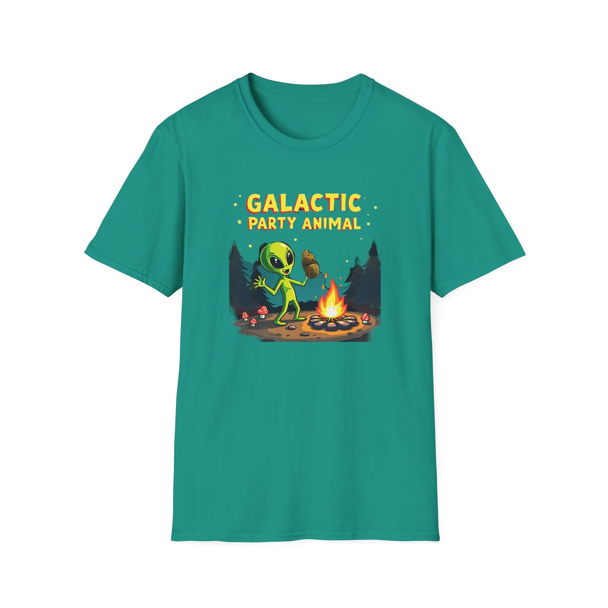 Galactic Party Animal T-Shirt - Unisex Softstyle Tee for Fun Gatherings - Psychonaut Swag