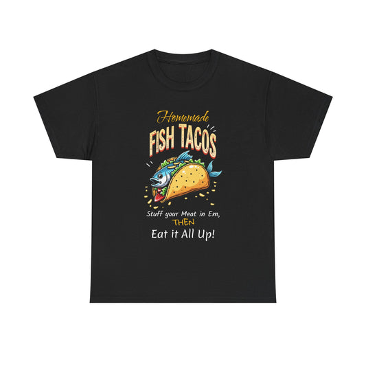 Fish Tacos Unisex Cotton Tee - Perfect for Food Lovers & Taco Tuesday - Psychonaut Swag