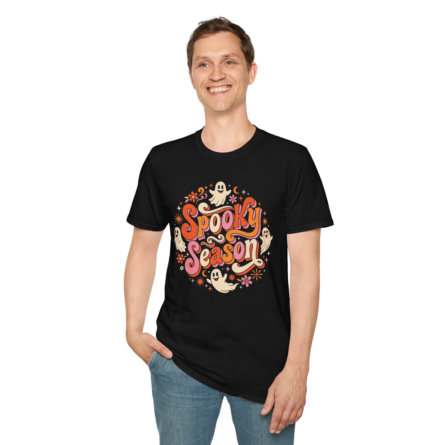 Spooky Season T-Shirt — Retro Ghost Halloween Tee