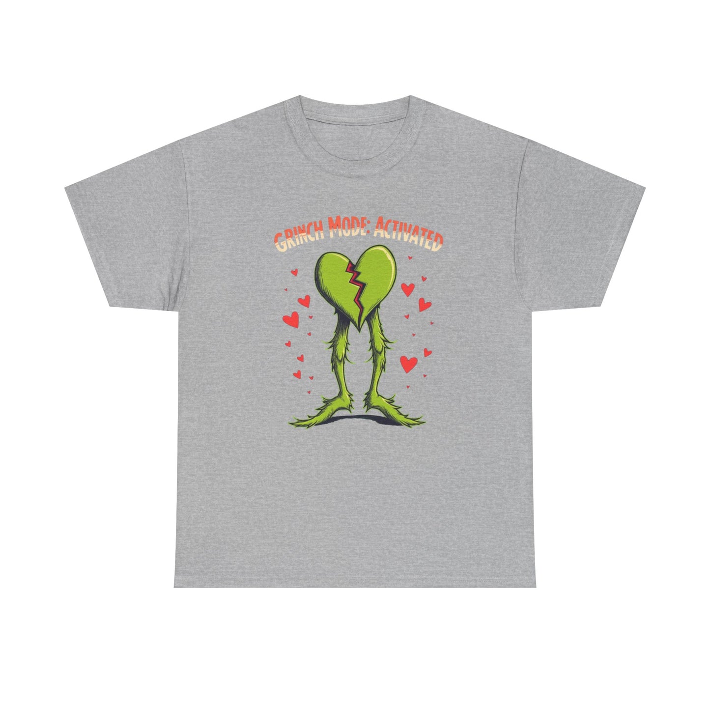 Grinchy Valentines, Unisex Heavy Cotton Tee