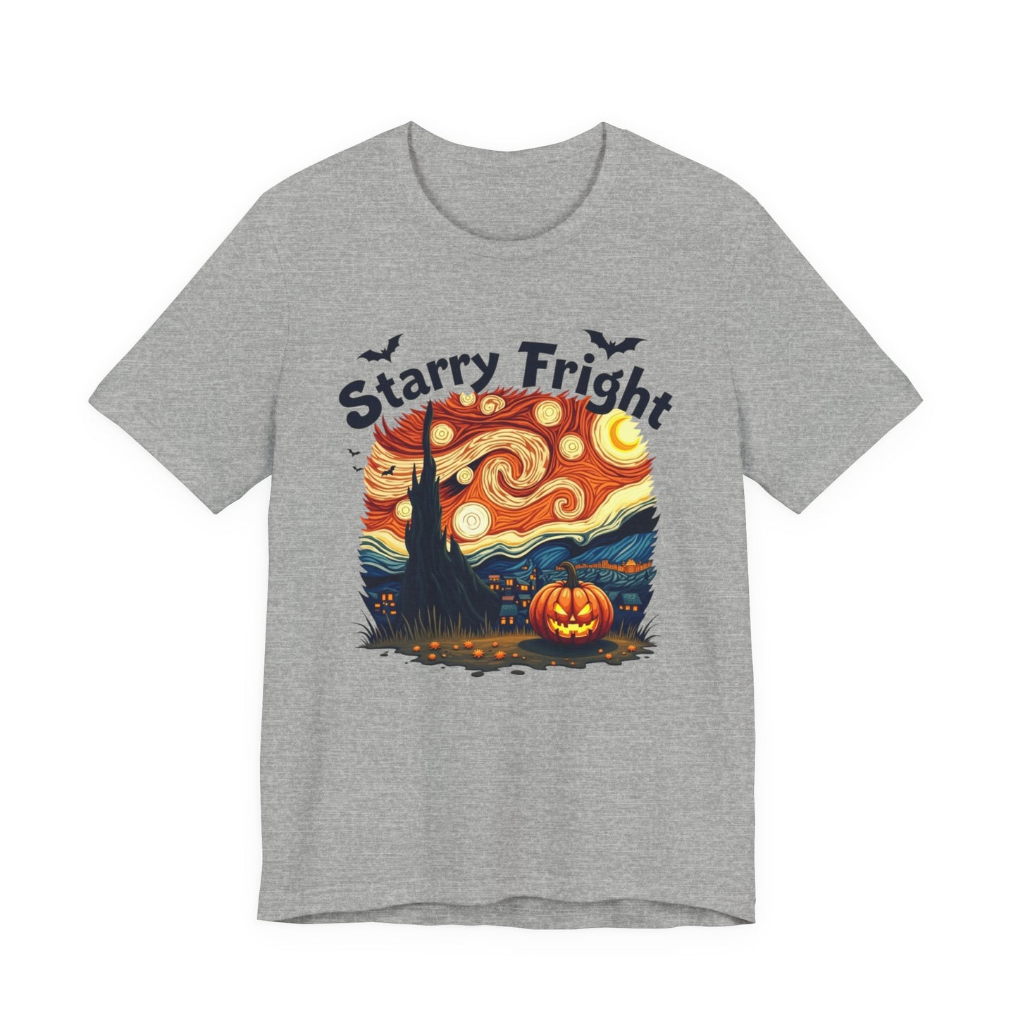 Starry Fright Halloween Tee, Unisex Ghost Graphic Shirt, Spooky Fall Fashion, Halloween Costume Tee, Pumpkin Art T-Shirt, Gift for [...]