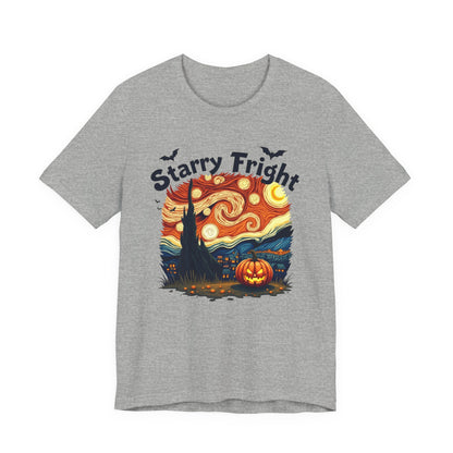 Starry Fright Halloween Tee, Unisex Ghost Graphic Shirt, Spooky Fall Fashion, Halloween Costume Tee, Pumpkin Art T-Shirt, Gift for [...]