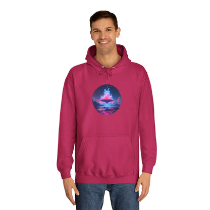 Hoodie — Neon Vaporwave Mountain Graphic Pullover