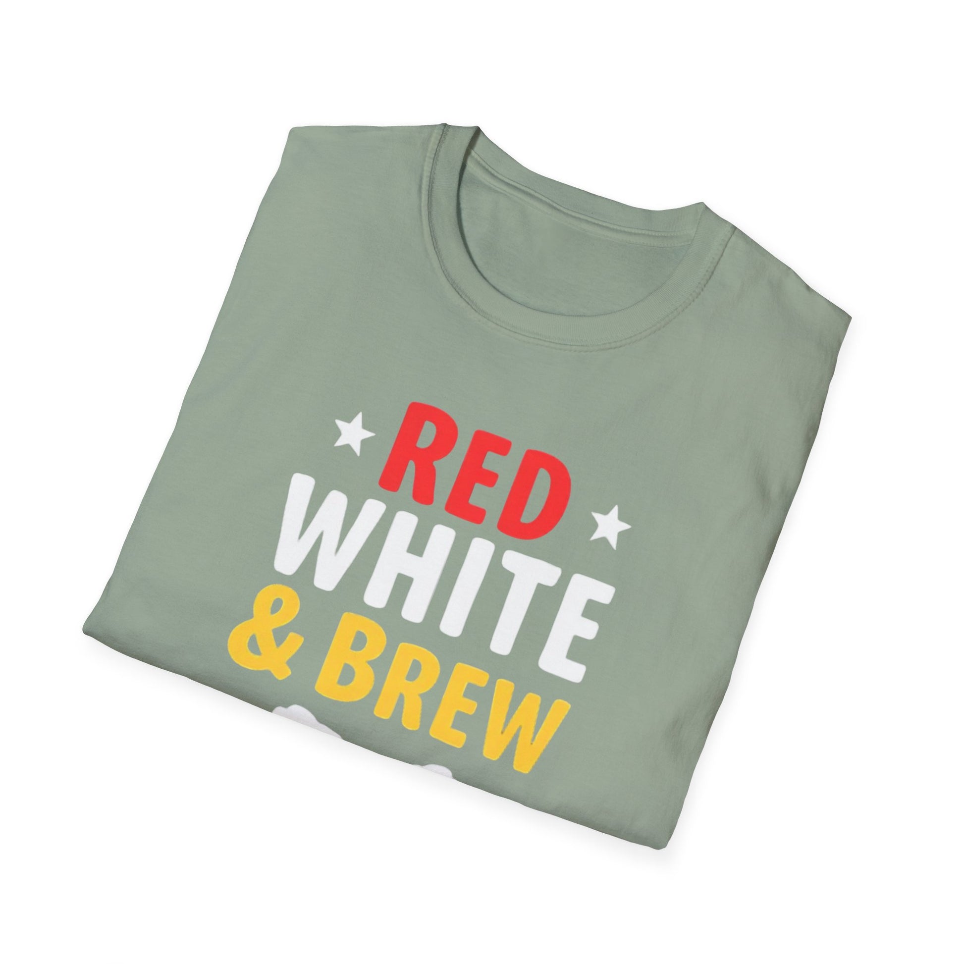 Red White & Brew Shirt, Gift for Dad, Fourth of July Apparel, BBQ Party Wear - Psychonaut Swag