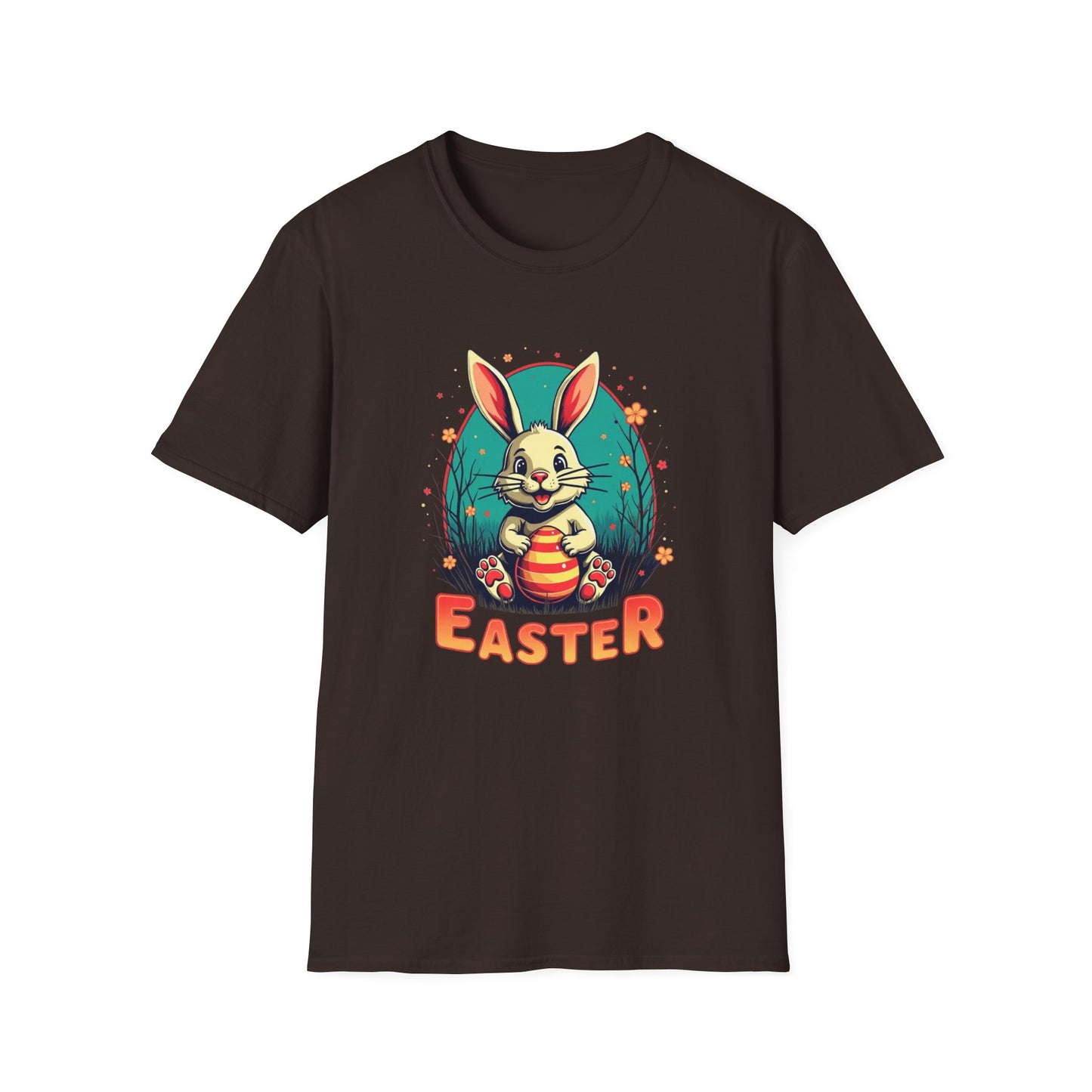 Easter Bunny Graphic T-Shirt – Cute Bunny Holding Easter Egg