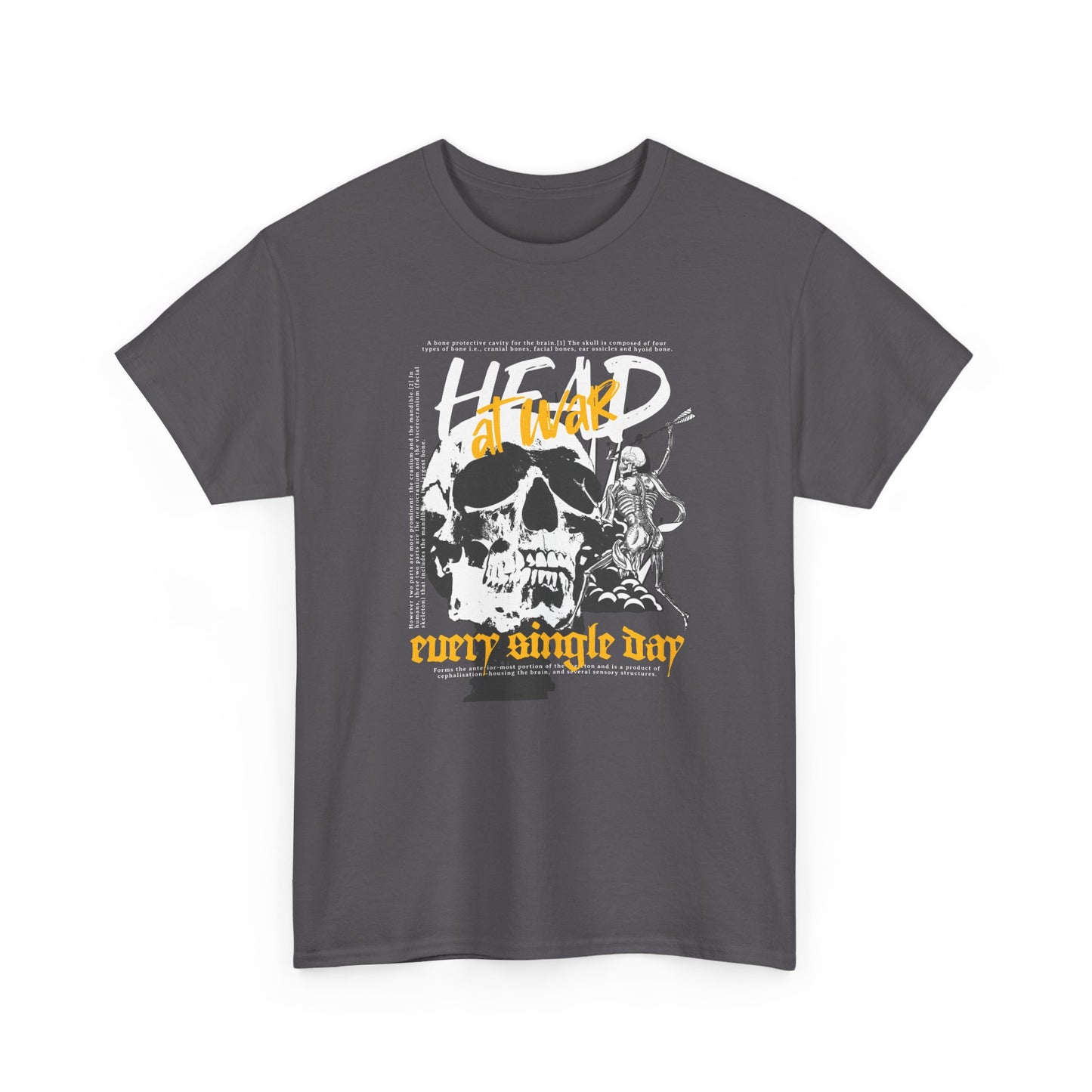 Head At War, skeleton Unisex Heavy Cotton Tee
