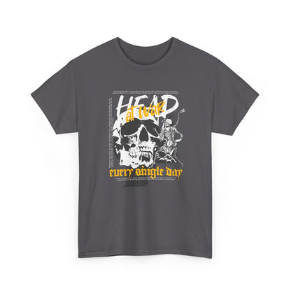 Head At War, skeleton Unisex Heavy Cotton Tee