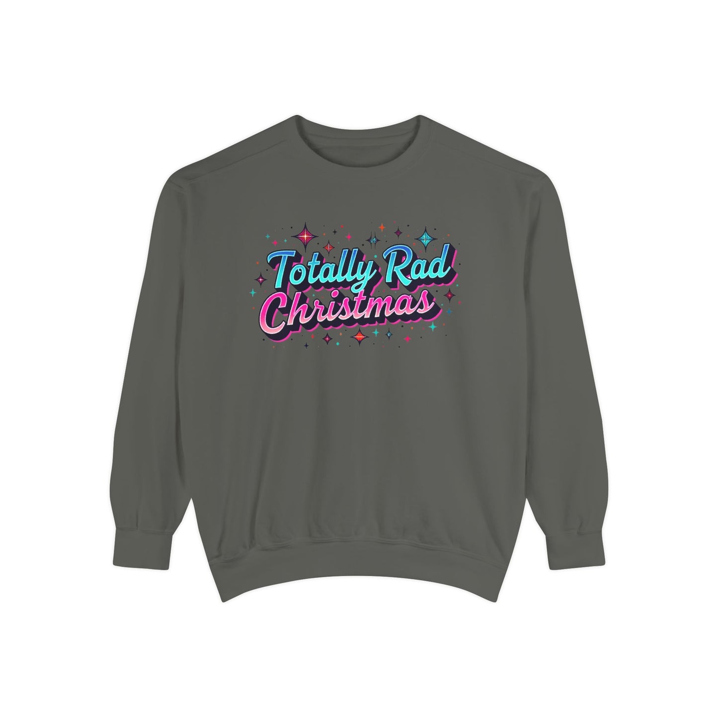 Totally Rad 90’s retro Christmas Sweatshirt — Retro 80s Holiday Crewneck