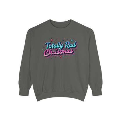 Totally Rad 90’s retro Christmas Sweatshirt — Retro 80s Holiday Crewneck