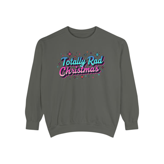 Totally Rad 90’s retro Christmas Sweatshirt — Retro 80s Holiday Crewneck
